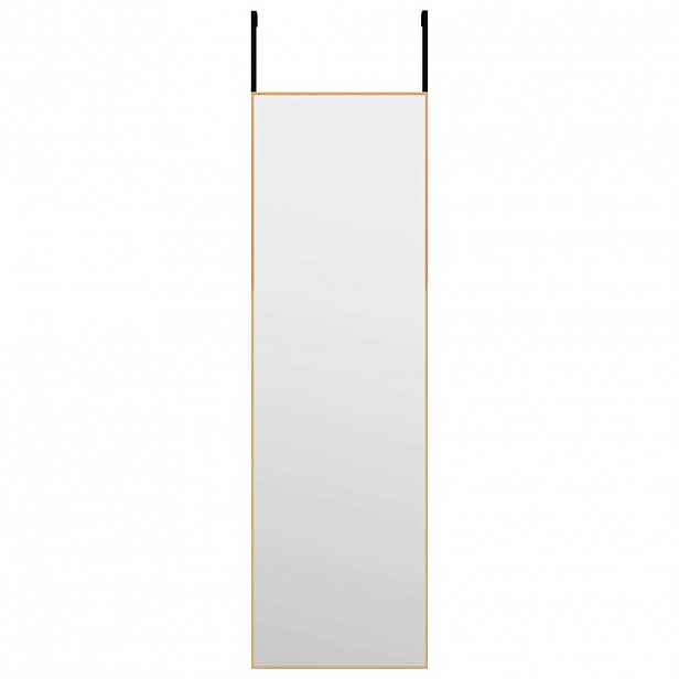 vidaXL Zrcadlo na dveře zlaté 30 x 100 cm sklo a hliník