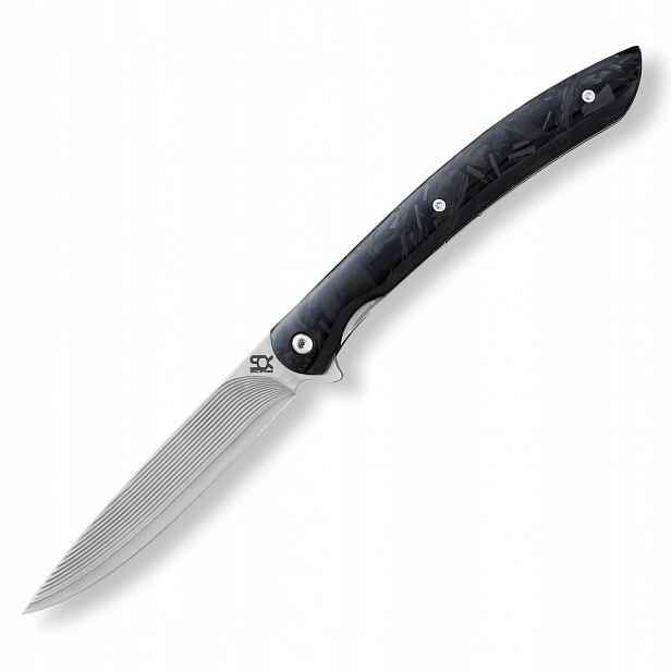 Zavírací steakový nůž 100 mm Sok Shark Damascus Carbon