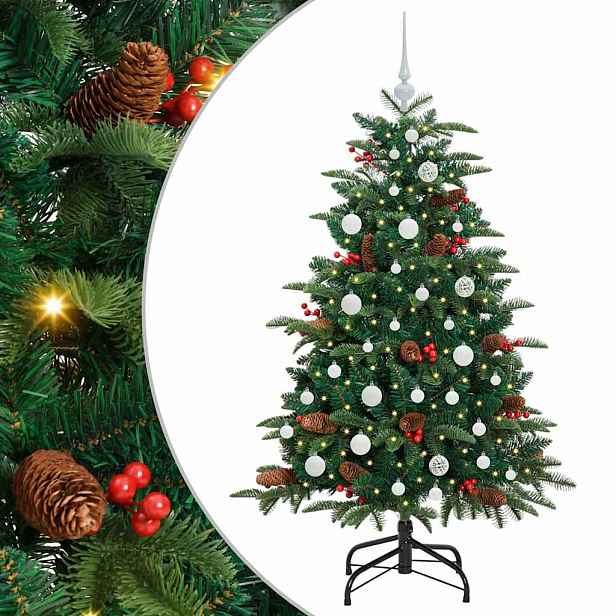 vidaXL Umělý vánoční stromeček Zelená 150 cm PVC, kov a plast