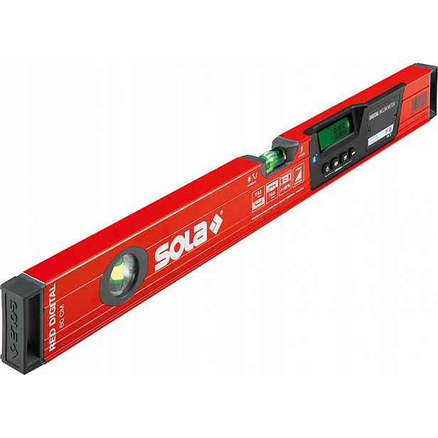 Elektronická digitální vodováha Red Digital Bluetooth 2 libelle 60CM Sola