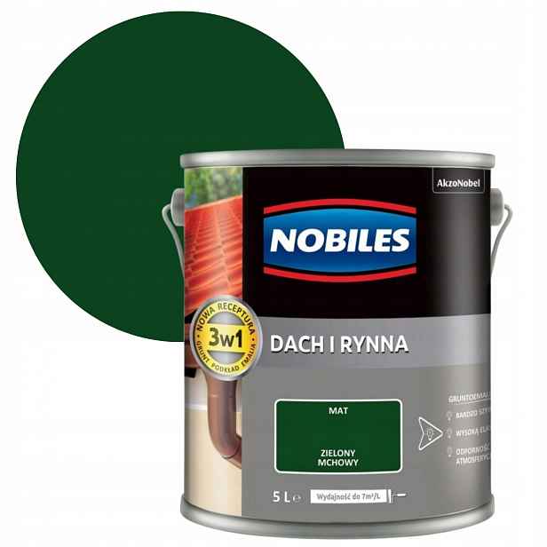 Nobiles Střecha A Žlab 5L Zelený mech