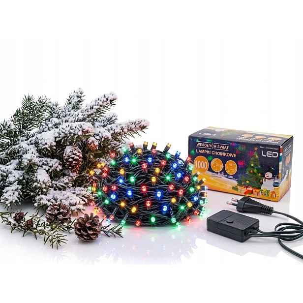 Vánoční Osvětlení Na Stromeček 1000 Led Multicolor Světýlka Na Vánoční Stromeček 8 Funkcí 63 M