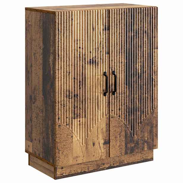vidaXL Servírovací skříň Staré dřevo 66 x 34,5 x 87 cm