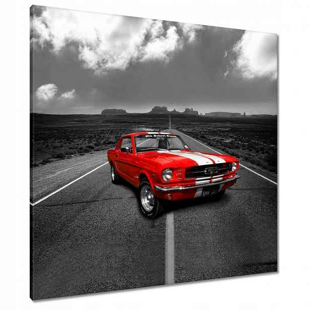 Obrazy 80x80 Červený Ford Mustang Usa