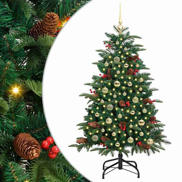 vidaXL Umělý vánoční stromeček Zelená 150 cm PVC, kov a plast