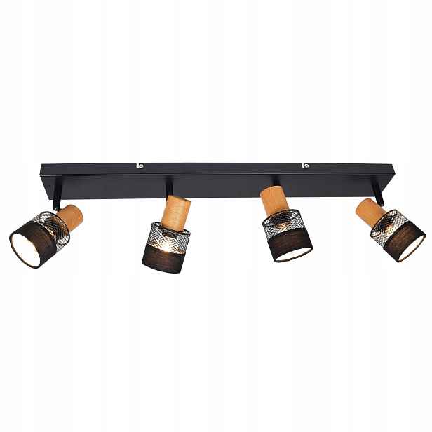 Coletta Černá Loftová lampa 4 Nastavitelné reflektory 4xE14 4W