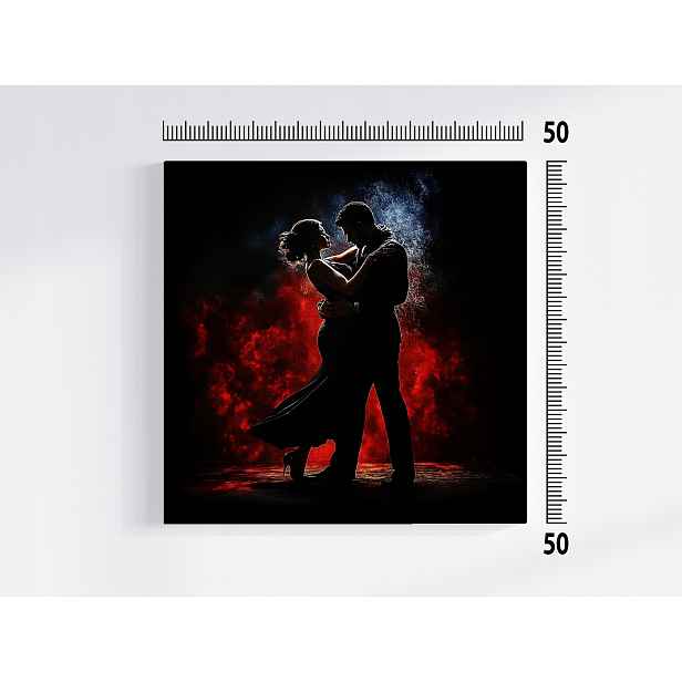 Obraz Na Plátně Canvas Umění Tanec Tango Postavy Pár Hudba 50x50
