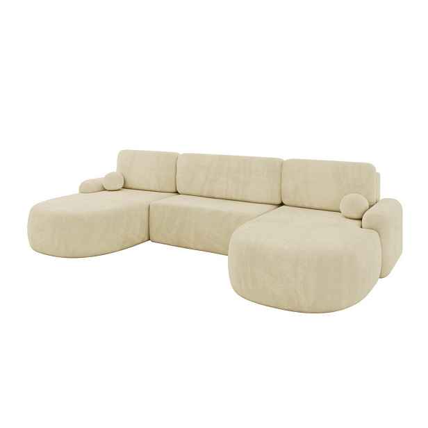 ALTDECOR SEDACÍ SOUPRAVA s funkcí spaní a úložným prostorem LIRA-U - 335x172x89 béžová