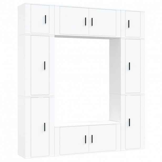 vidaXL 8dílný set TV skříněk bílý kompozitní dřevo