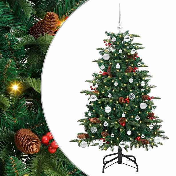 vidaXL Umělý vánoční stromeček Zelená 150 cm PVC, kov a plast