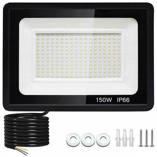 Halogen Led Osvětlovač Lampa 150W Reflektor Tvrzené Sklo 14500lm Slim+
