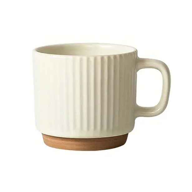 Keramický hrnek 550ml KITCHISIMO žebrovaný krémový