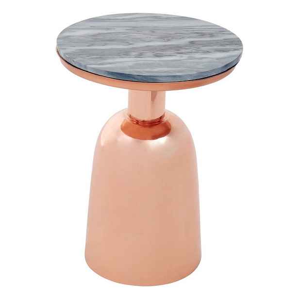 Kulatý odkládací stolek s mramorovou deskou  ø 48 cm Amira – Premier Housewares