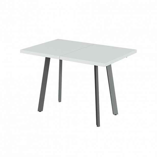 Vicco JÍDELNÍ STŮL Tisko, Bílá/Šedá, 120-160 x 80 cm s výsuvnou deskou stolu