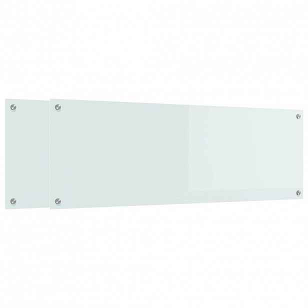 vidaXL Kuchyňský obklad 2 ks Bílá 120 x 40 cm tvrzené sklo