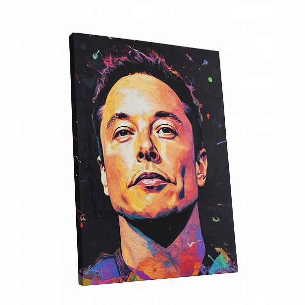 Obraz na plátně Portrét Elon Musk v obývacím pokoji Elona Muska dárek 90x120