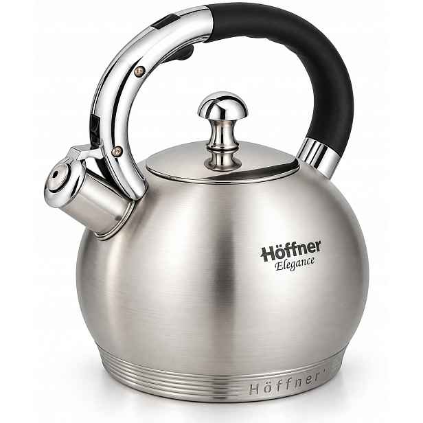 Ocelová Konvice S Píškálkou, Stříbrná, 3L, Hoffner Elegance