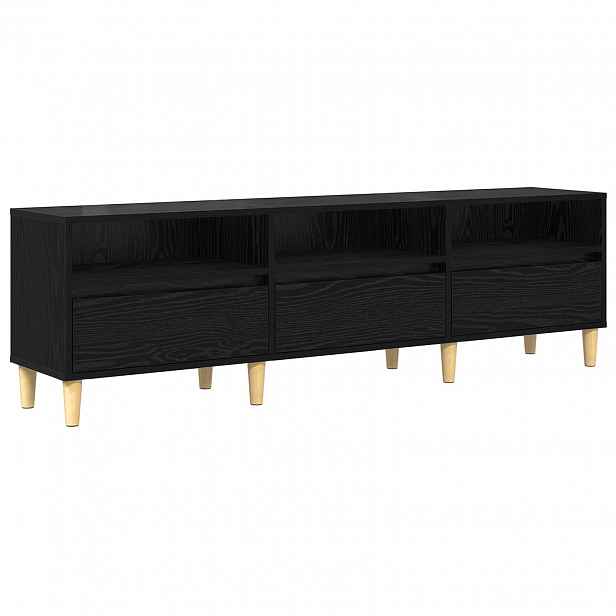 vidaXL Televizní skříň 150 x 30 x 45 cm Černý dub Kompozitní dřevo