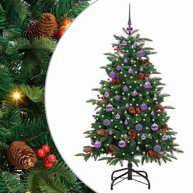vidaXL Umělý vánoční stromeček Zelená 150 cm PVC, kov a plast