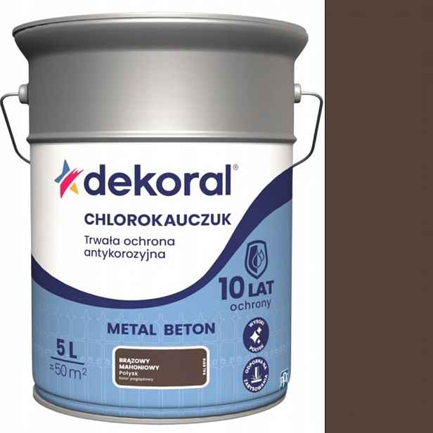 Dekoral Chlorokaučuk Strong 5 L Hnědý Mahagonový Lesk