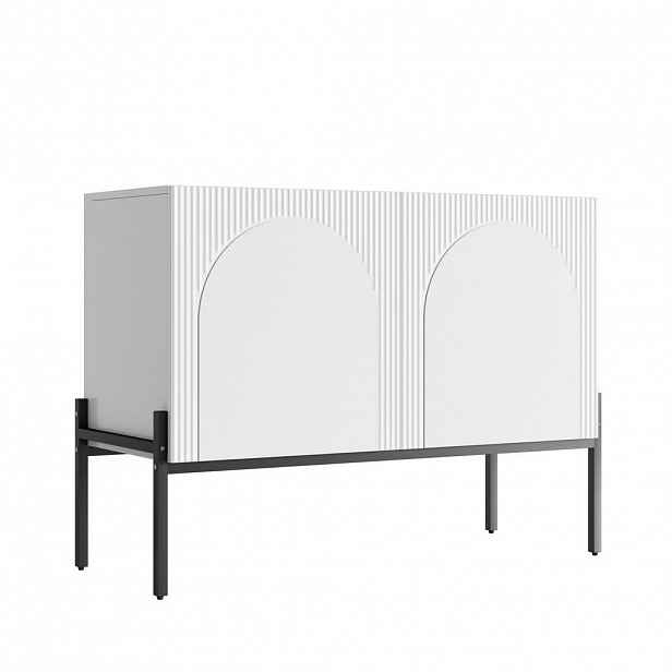 Urban Meuble KOMODA 100 cm s obloukovým designem, 2 dvířka, kovové nohy