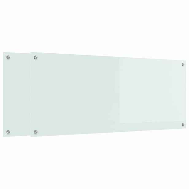 vidaXL Kuchyňský obklad 2 ks Bílá 120 x 50 cm tvrzené sklo