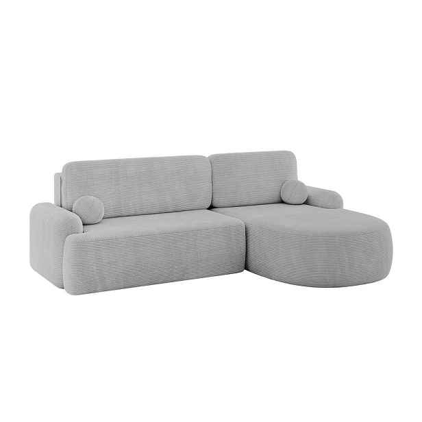 ALTDECOR ROHOVÁ SEDAČKA s funkcí spaní a úložným prostorem LIRA-L - 264x172x89 šedá