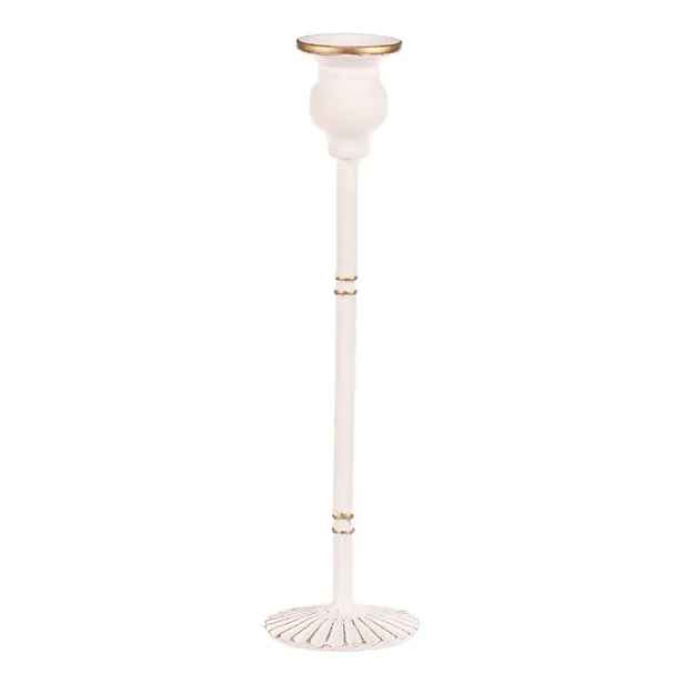 Autronic Svícen kovový 30 cm FUP543 - bílý