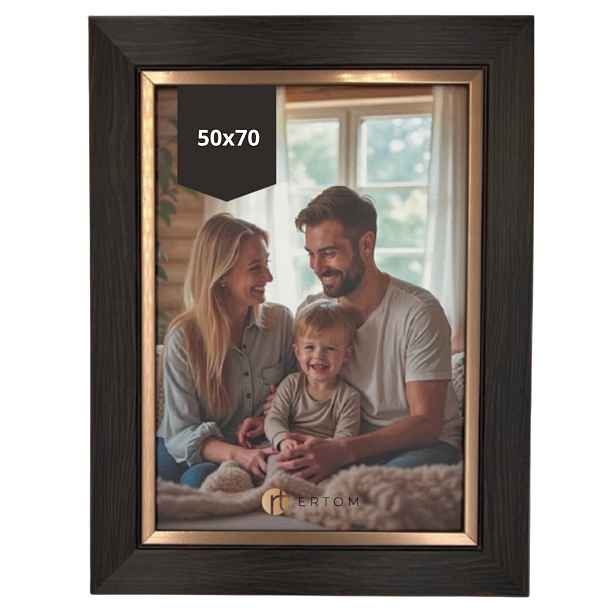 Rámeček na fotografii plakát o rozměrech 50 x 70 cm, hnědý, skleněný jako dárek