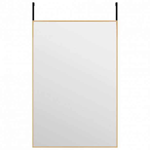 vidaXL Zrcadlo na dveře zlaté 40 x 60 cm sklo a hliník