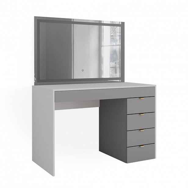 Vicco TOALETNÍ STOLEK Elise Bílá/šedá/šedá 115 cm s LED zrcadlem