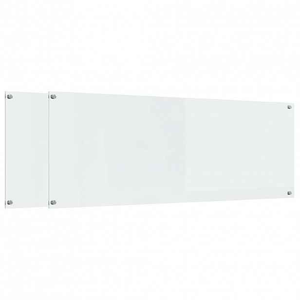 vidaXL Kuchyňský obklad 2 ks Transparentní 110 x 40 cm tvrzené sklo