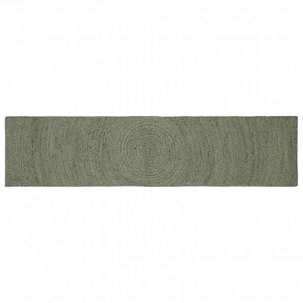 vidaXL Kusové koberce Olivově zelená 60 x 200 cm juta