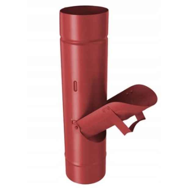Výklopná odbočka do sudu 120 mm červená Ral 3009