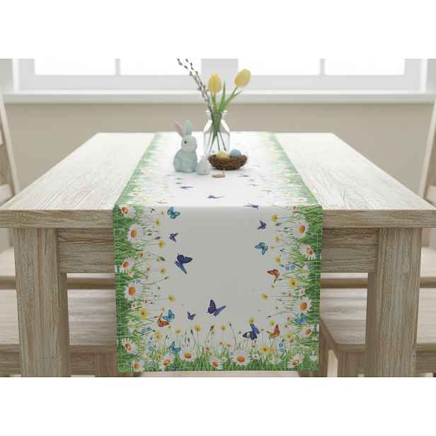 Vzorovaný ubrus - běhoun na stůl SPRING BUTTERFLY 40x140 cm Mybesthome