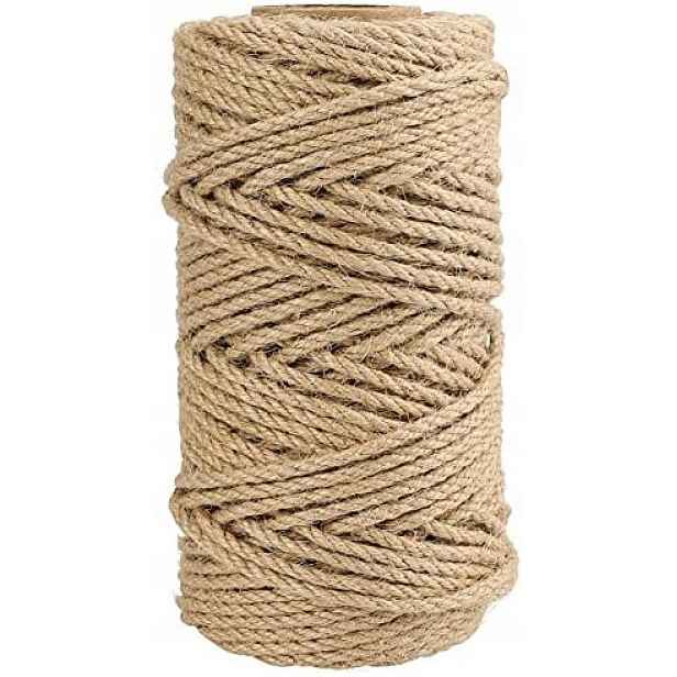 Jutové lano 10 mm x 140 m. Silné, přírodní, třížilové. Dům, zahrada, Diy!