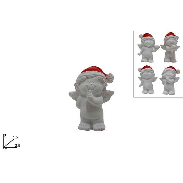 PROHOME - Anděl vánoční 3cm různé druhy