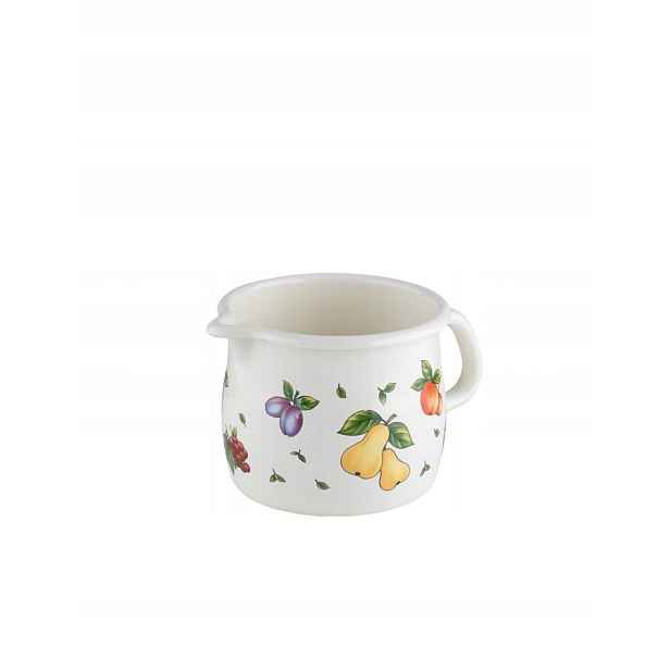 Smaltovaný hrnec Riess Fruit Garden 1 l 12 cm, zobáček, indukce
