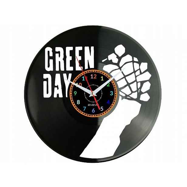 Green Day Dárek Originální dekorace do domu Hodiny z vinylové desky