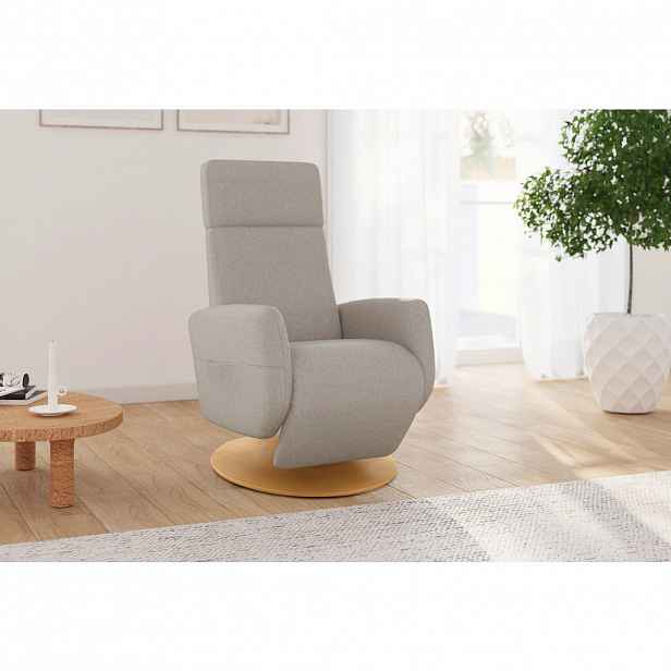 Sit & More RELAXAČNÍ KŘESLO, textil, šedohnědá