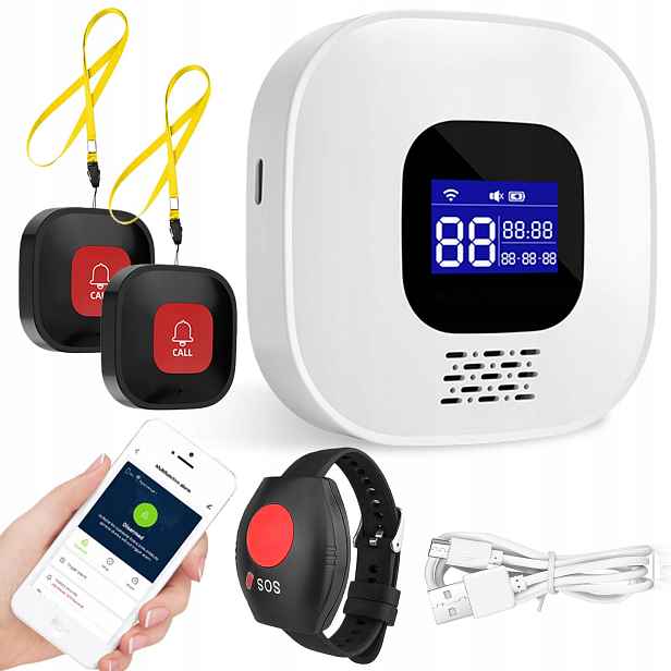 Alarm Pro Seniory Starší Nemocné, Tlačítko Pro Přivolání Pomoci, Náramek