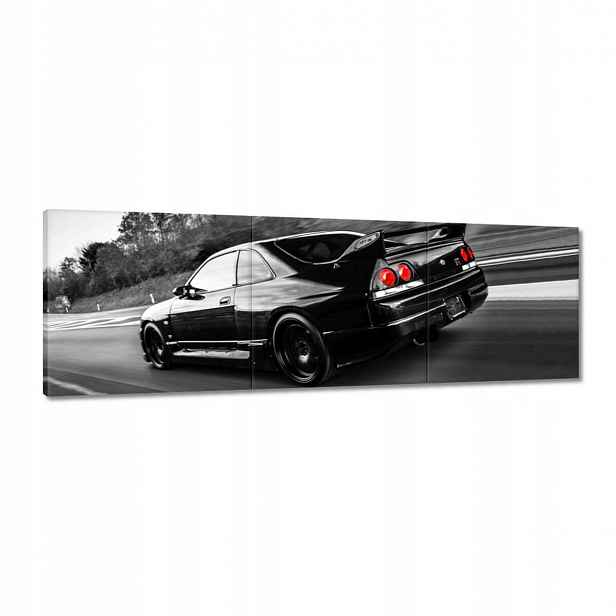 Obrazy 150x50 Černý Nissan Gtr Sport