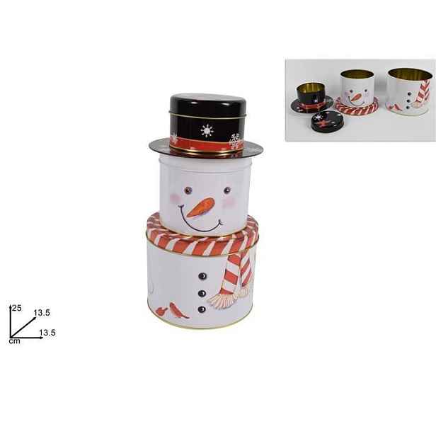 PROHOME - Dóza Sněhulák 25cm