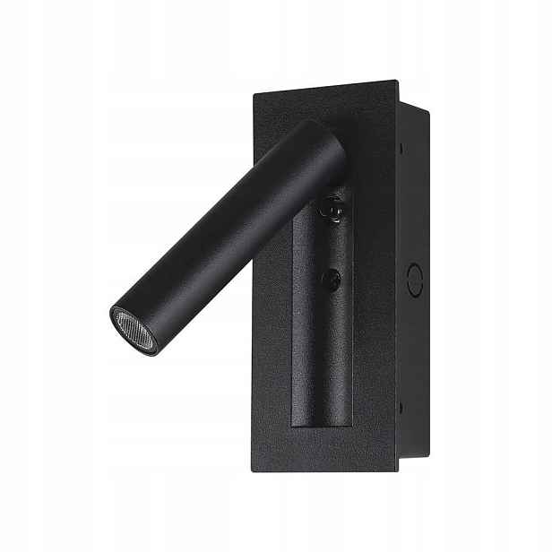 V-tac Led svítidlo 2W Cob Cree nástěnné svítidlo černé hotelové lůžko vypínač