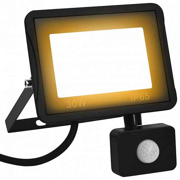 vidaXL LED reflektor se senzorem 30 W teplé bílé světlo