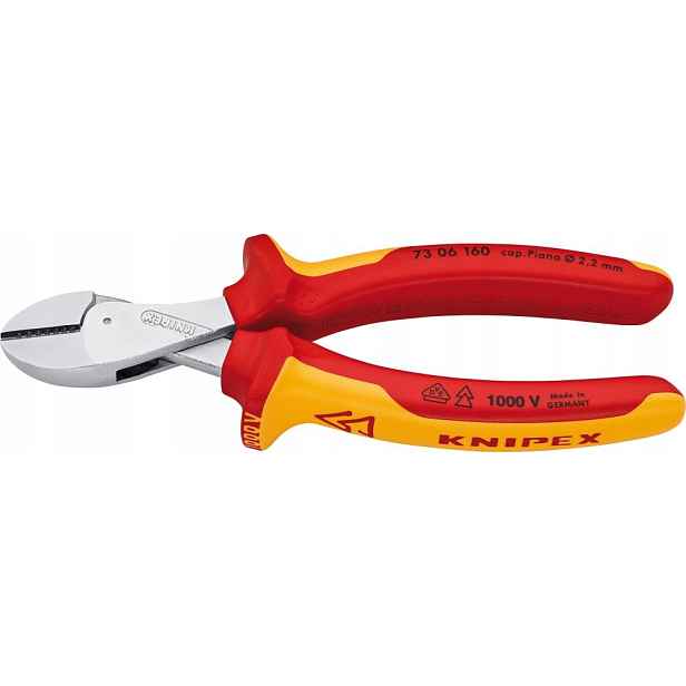 Boční štípací kleště izolované 1000 V Vde 160 mm X-Cut Knipex 73 06 160
