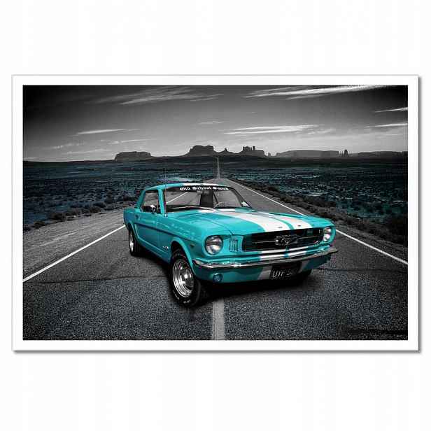 Plakáty v rámu 60x40 Mustang na dálnici