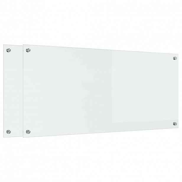 vidaXL Kuchyňský obklad 2 ks Transparentní 110 x 50 cm tvrzené sklo