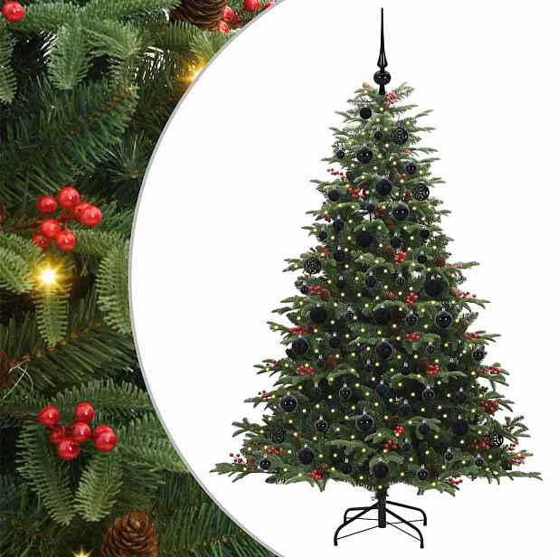 vidaXL Umělý vánoční stromeček Zelená 180 cm PVC, kov a plast