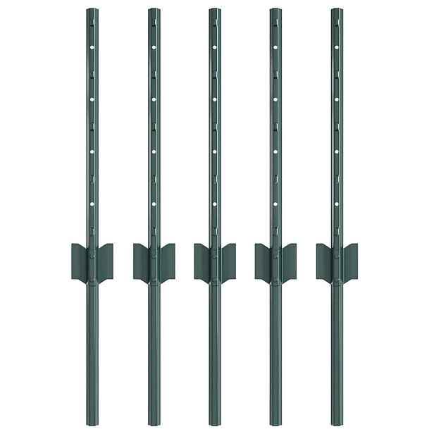 vidaXL Zabudovaný plotový sloupek 5 ks Zelená 80 cm